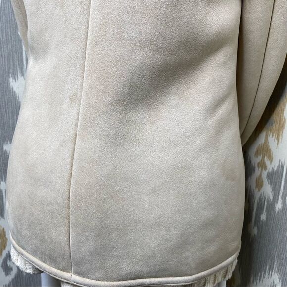 Ralph Lauren Fawn Lamb Shearling & Tortoise Shell Military Inspired Jacket - Picture 15 of 16